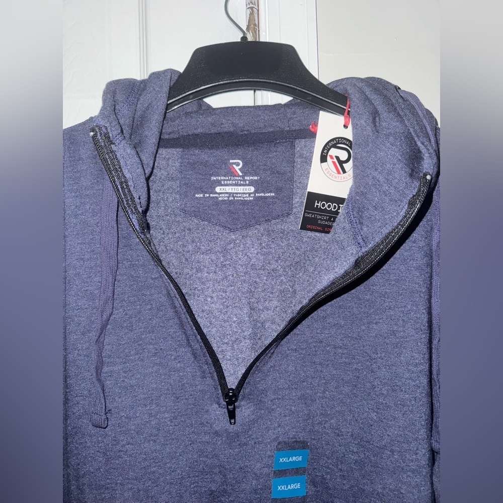 International Report Essentials Men’s 2XL NWT Half Zip-Up Hoodie With Pockets - Picture 6 of 12